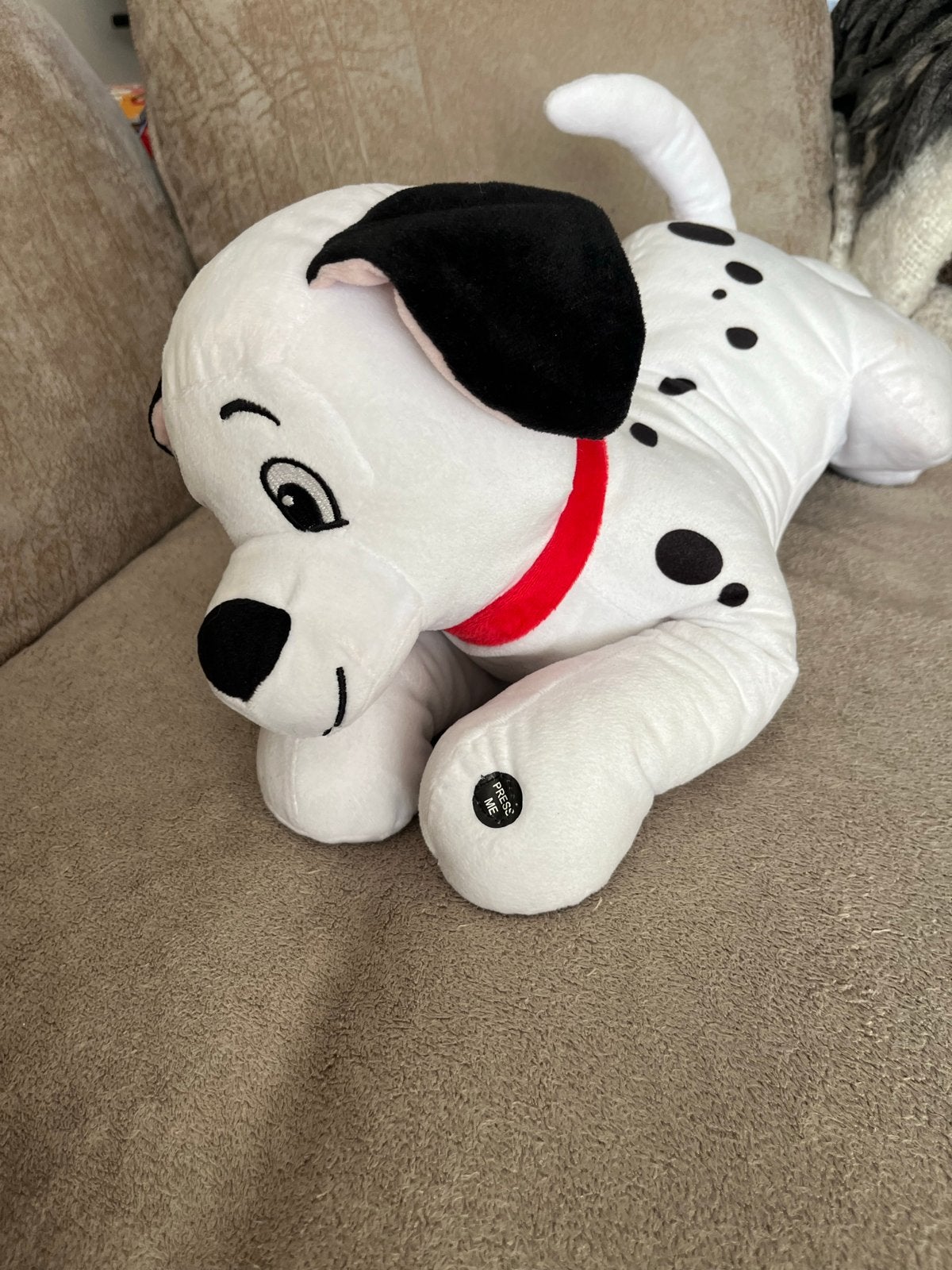 Disney 101 Dalmatiërs knuffel met geluid, Gebruikt, Middelgroot (20 tot 80 cm), Wit, Disney