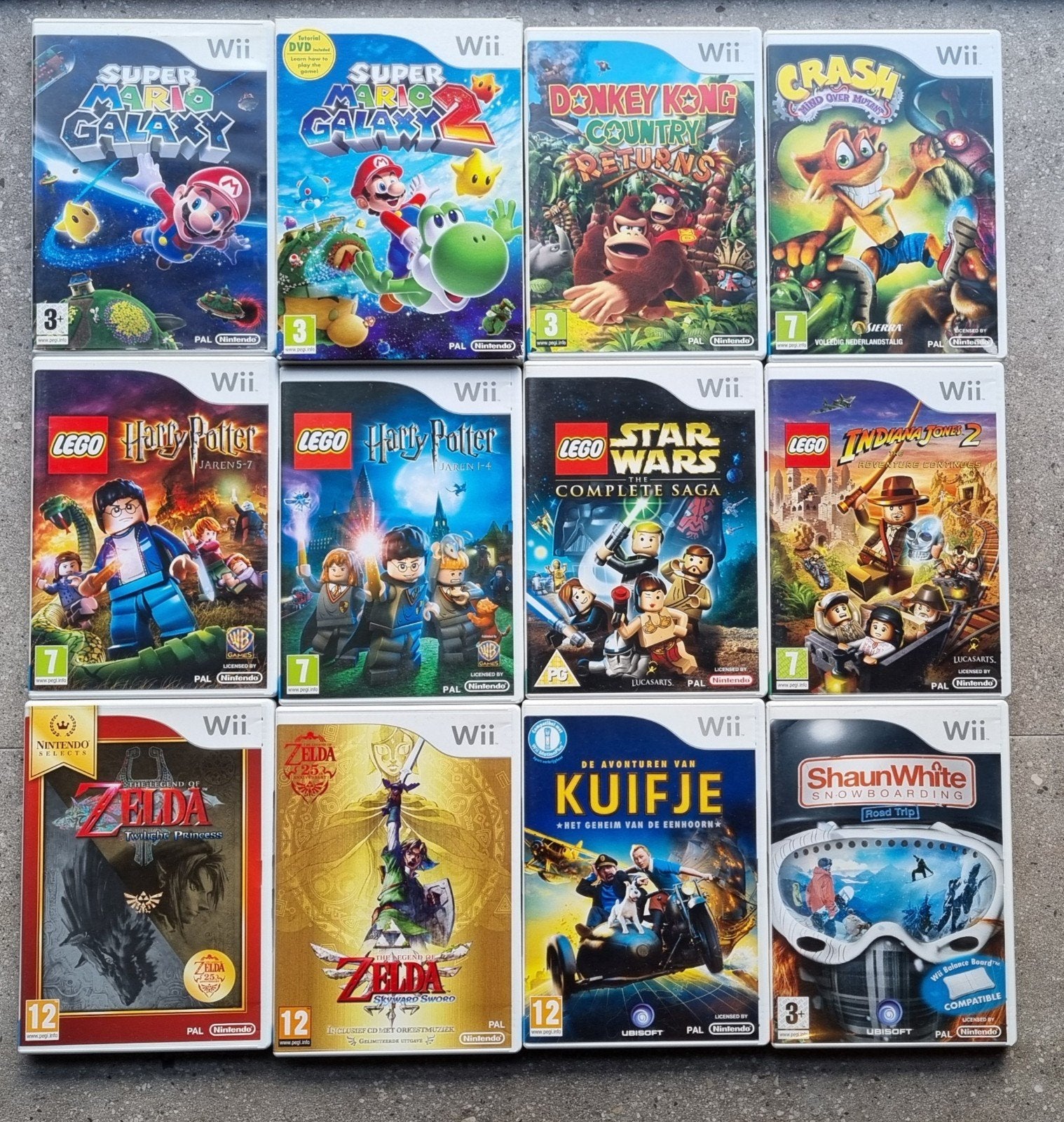 12 Wii Spellen Bundel - Mario, Zelda, Donkey Kong & Meer!, Gebruikt, Overige genres, Eén computer, Ophalen of Verzenden