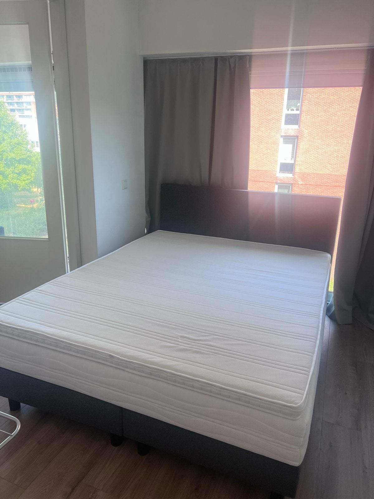 Tweepersoonsbed 160x200 cm + Matras + Topper, Ophalen, Gebruikt, Tweepersoons, 200 cm