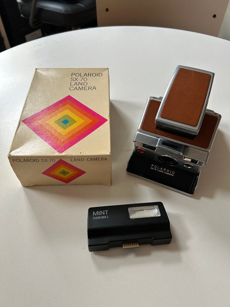 Polaroid SX-70 met Mint Flash Bar 2, Ophalen of Verzenden, Gebruikt, Polaroid, Polaroid