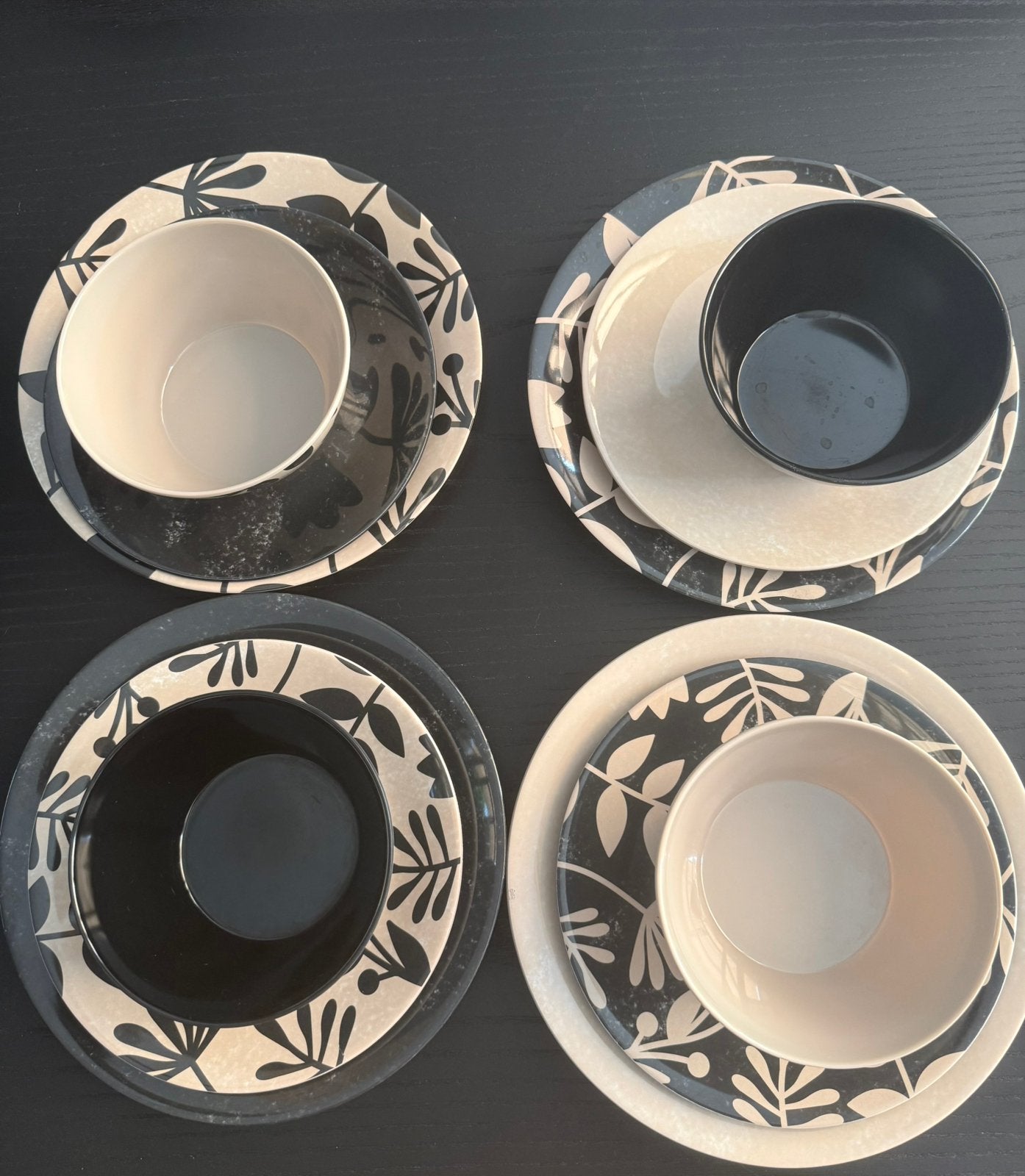 Melamine servies Bo-Camp, Ophalen of Verzenden, Zo goed als nieuw, Overige materialen, Compleet servies