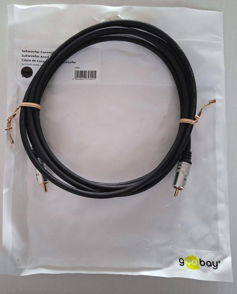 Subwoofer kabel 2 meter, Audio, Tv en Foto, Audiokabels en Televisiekabels, Ophalen of Verzenden, Gebruikt, 2 tot 5 meter, Overige kabels