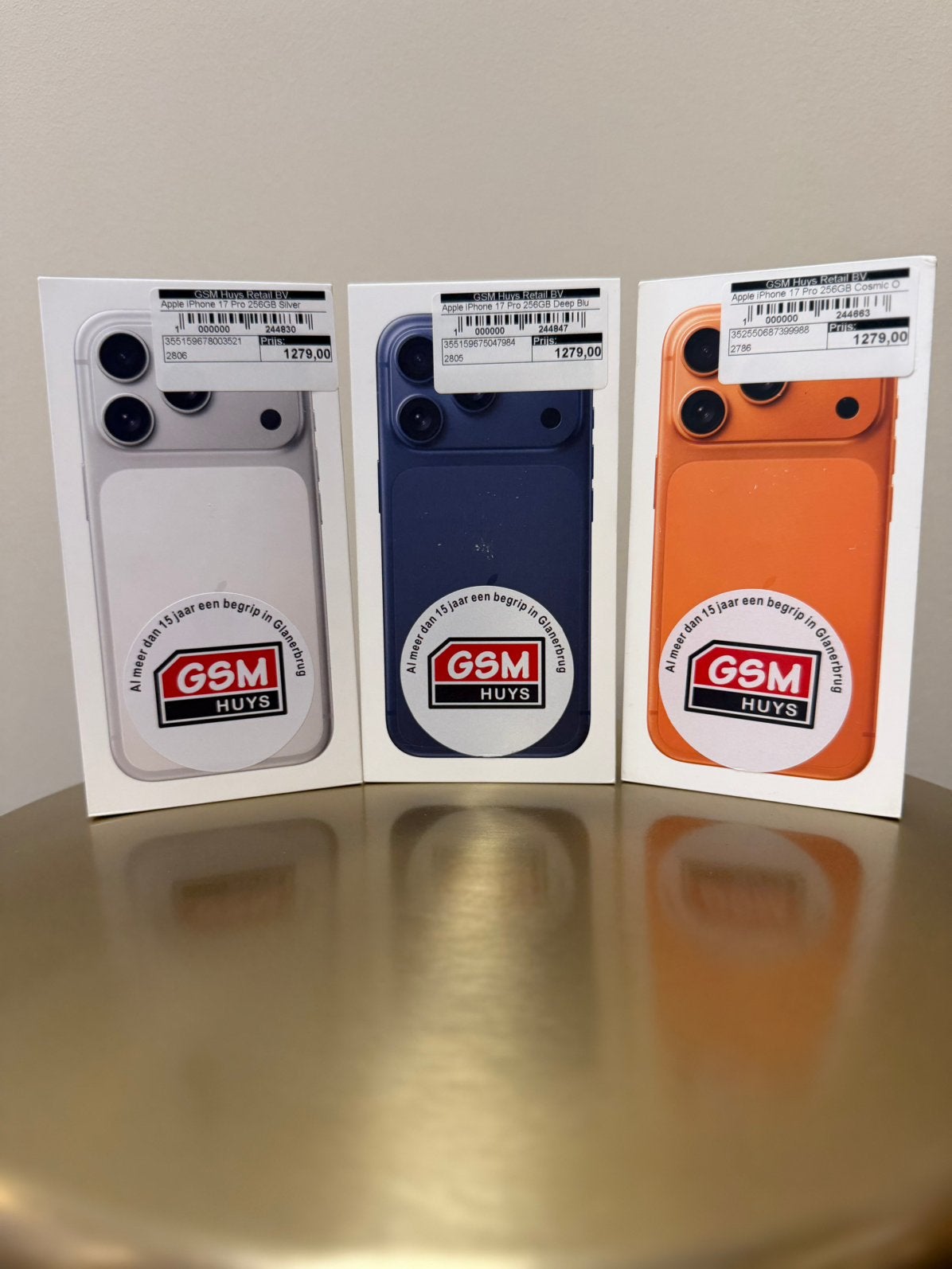 Apple iPhone 17 Pro 256GB Zilver & Oranje - GSM Huys, Overige modellen, Nieuw, Zilver, Ophalen