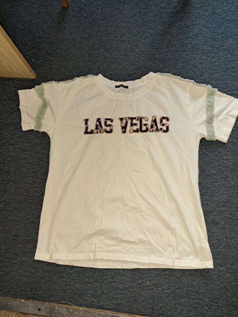 wit venessa nucci t.shirt maat m, Maat 38/40 (M), Wit, Ophalen of Verzenden, Zo goed als nieuw