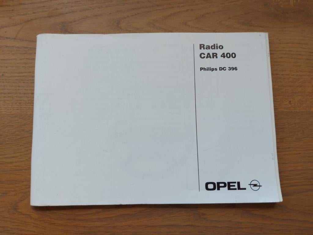 Handleiding Opel Radio CAR 400 Philips DC 396, Ophalen of Verzenden