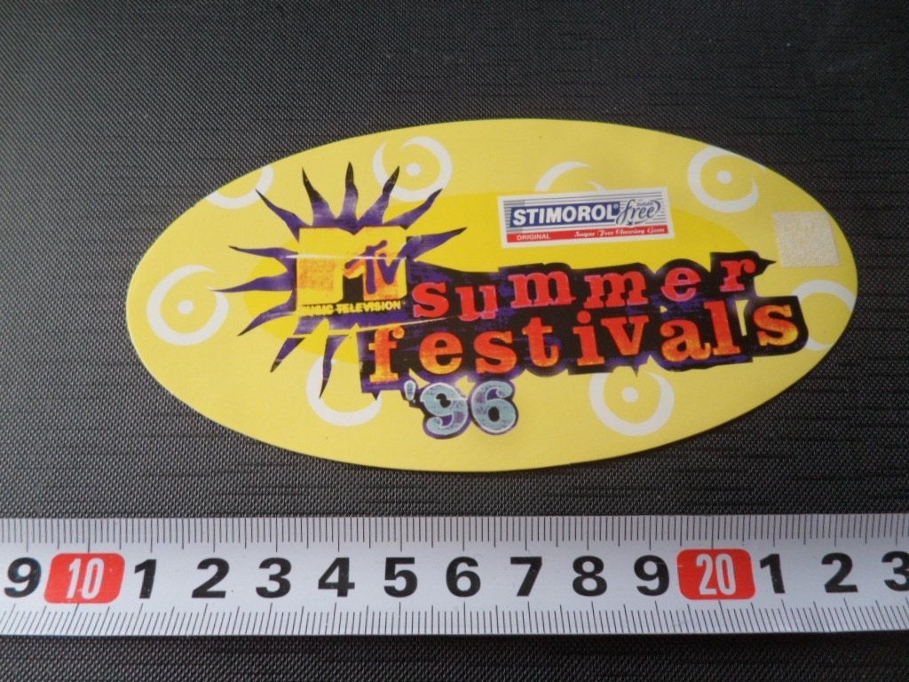 sticker STIMOROL mTV Summer Festivals 1996, Ophalen of Verzenden, Zo goed als nieuw