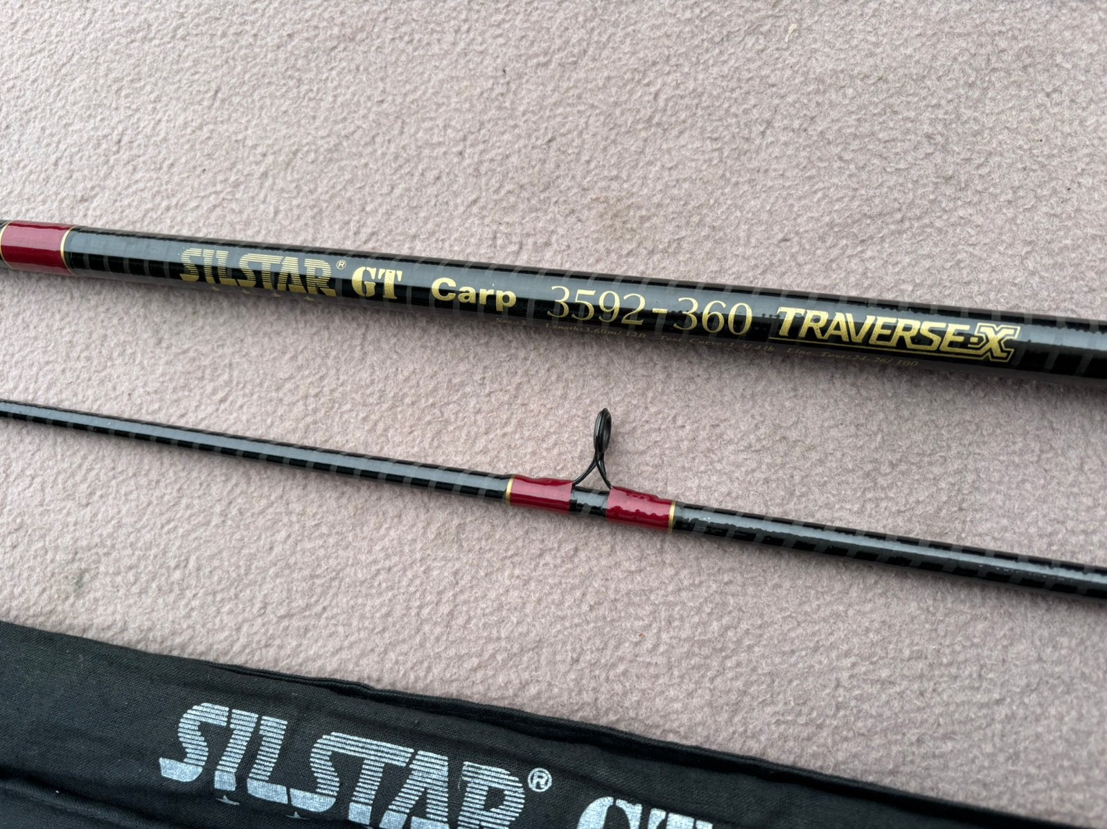 Silstar gt carp traverse x 12ft 1.75lbs hengel / penhengel, Watersport en Boten, Ophalen, Gebruikt, Werphengel