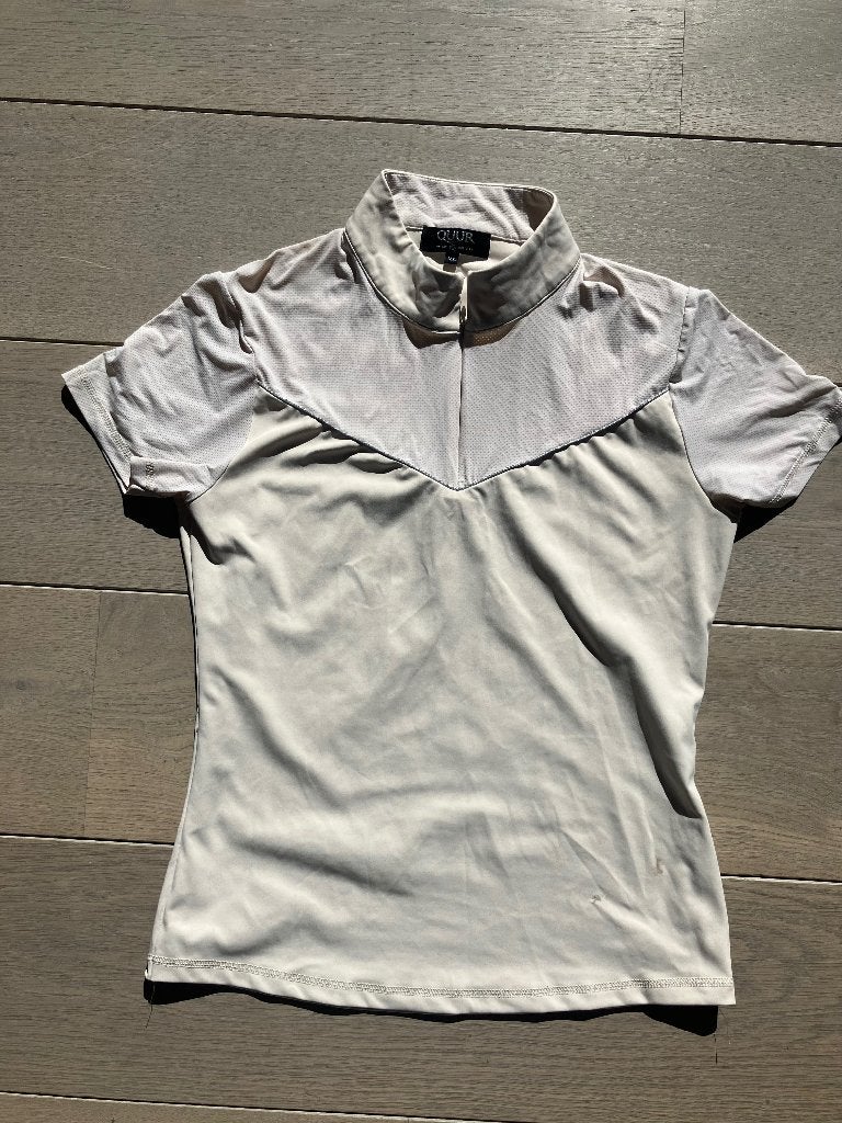 Paardrijshirt Quur, Dieren en Toebehoren, Gebruikt, Kinderen, Ophalen of Verzenden, Beige