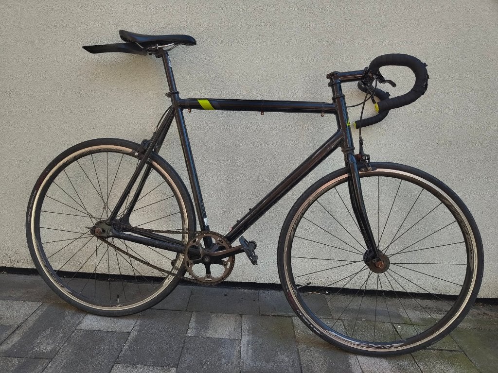 FUJI singlespeed fiets 61cm, Fietsen en Brommers, Fietsen | Racefietsen, Gebruikt, Aluminium, 57 tot 61 cm, Ophalen