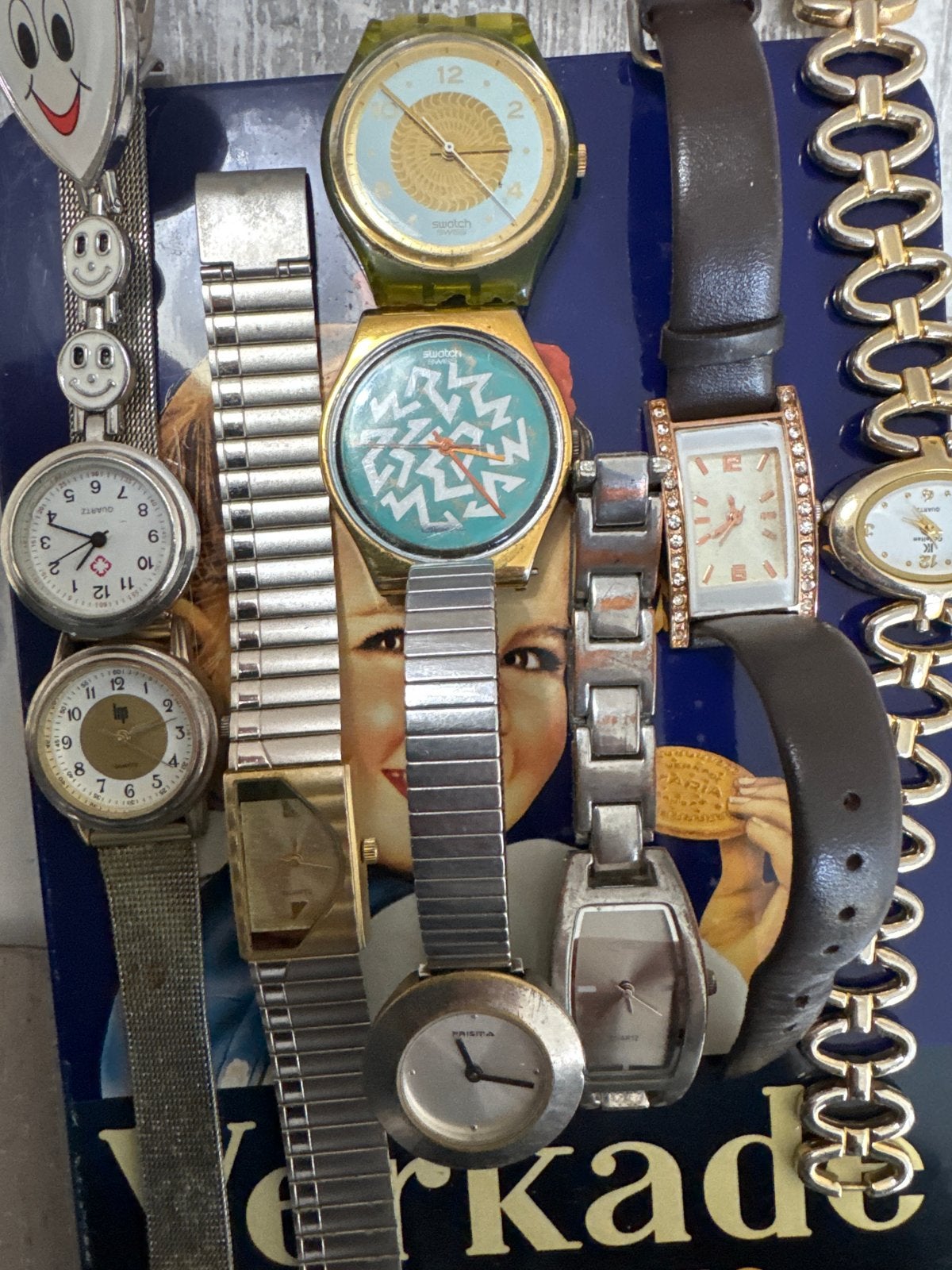 Diverse horloges: Swatch, Lip, en meer - Vintage collectie, Overige merken, Gebruikt, Staal, Polshorloge