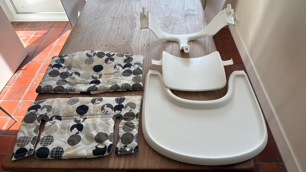 Stokke Tripp Trapp Baby Set, Tafelblad en kussenset, Kinderen en Baby's, Kinderstoelen, Ophalen, Zo goed als nieuw, Meegroeistoel
