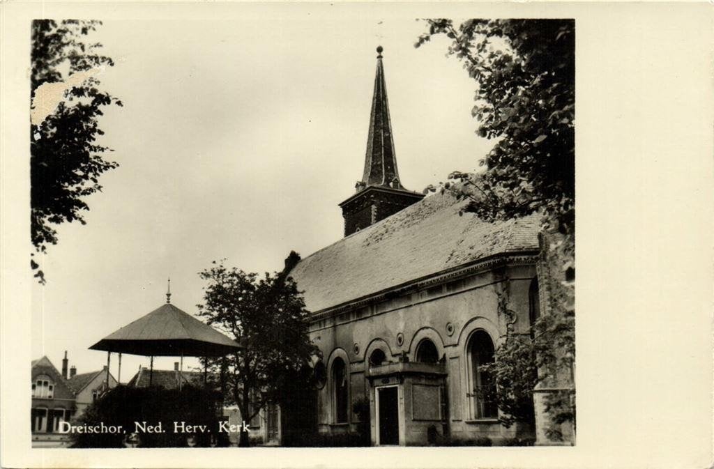 Dreischor, Ned. Herv. Kerk - ongelopen, Ophalen of Verzenden, 1940 tot 1960, Ongelopen, Zeeland