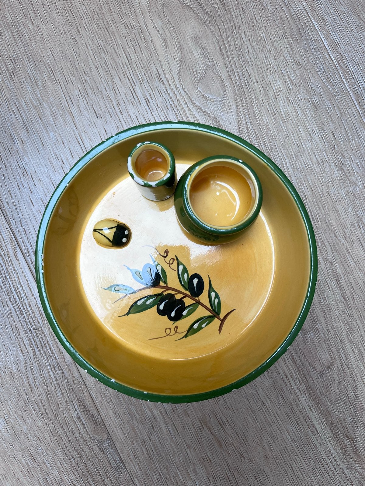 Gebruikt Tapas Schaaltje met Olijfdecoratie, Ophalen of Verzenden