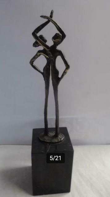 CORRIE VAN AMMERLAAN - NIEKERK * Diverse Beeldjes *, Groep mensen, Minder dan 20 cm, Verzenden, Brons