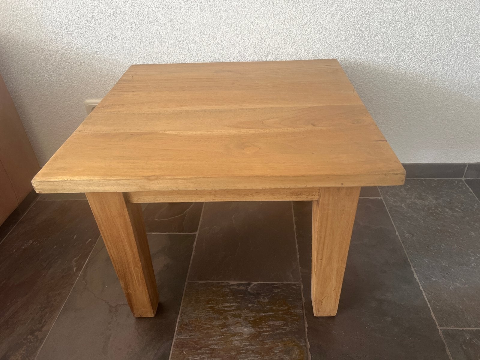 Massief houten bijzettafel - Vierkant, 45 tot 60 cm, Gebruikt, Vierkant, Landelijk
