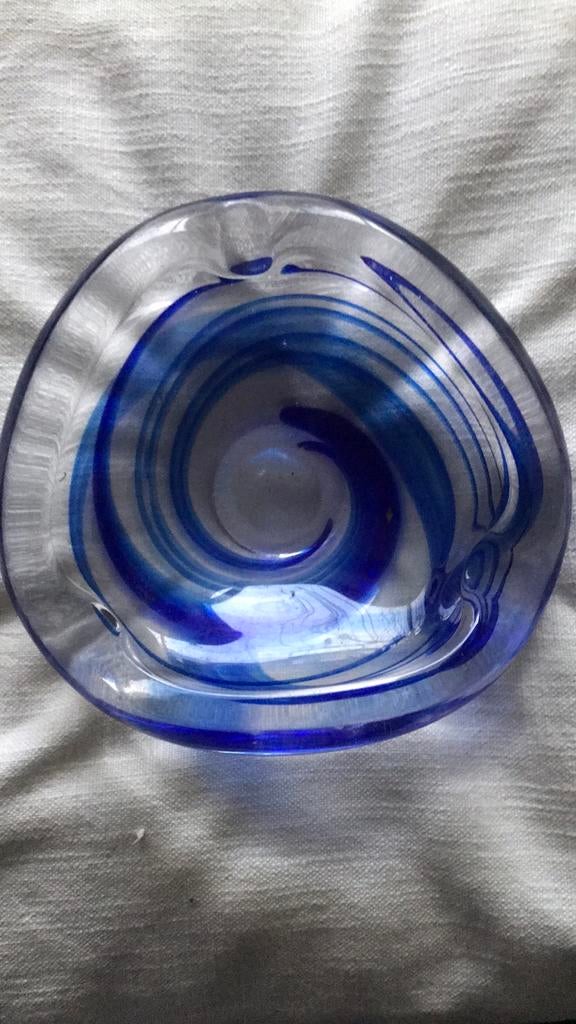 Max Verboeket glazen schaal / asbak, Antiek en Kunst, Antiek | Glas en Kristal, Ophalen of Verzenden