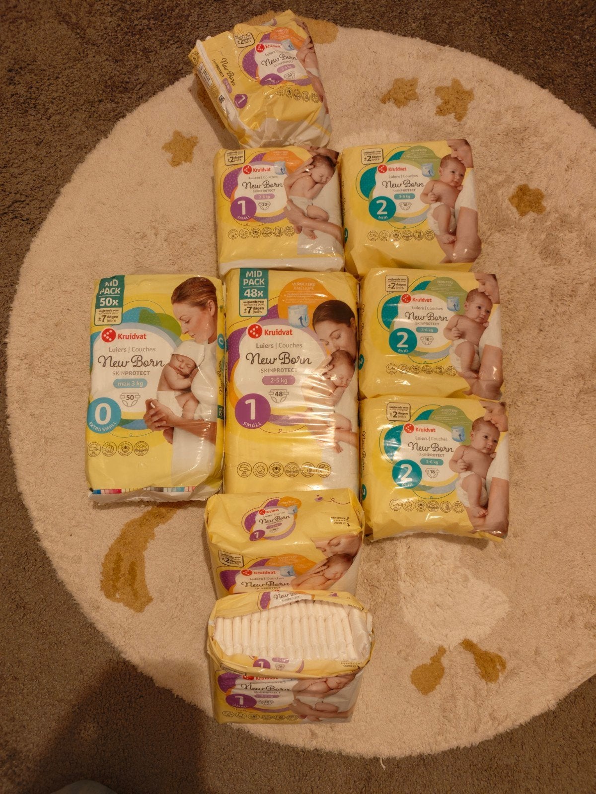 Kruidvat New Born Luiers - Maten 0, 1 en 2, Ophalen, Nieuw