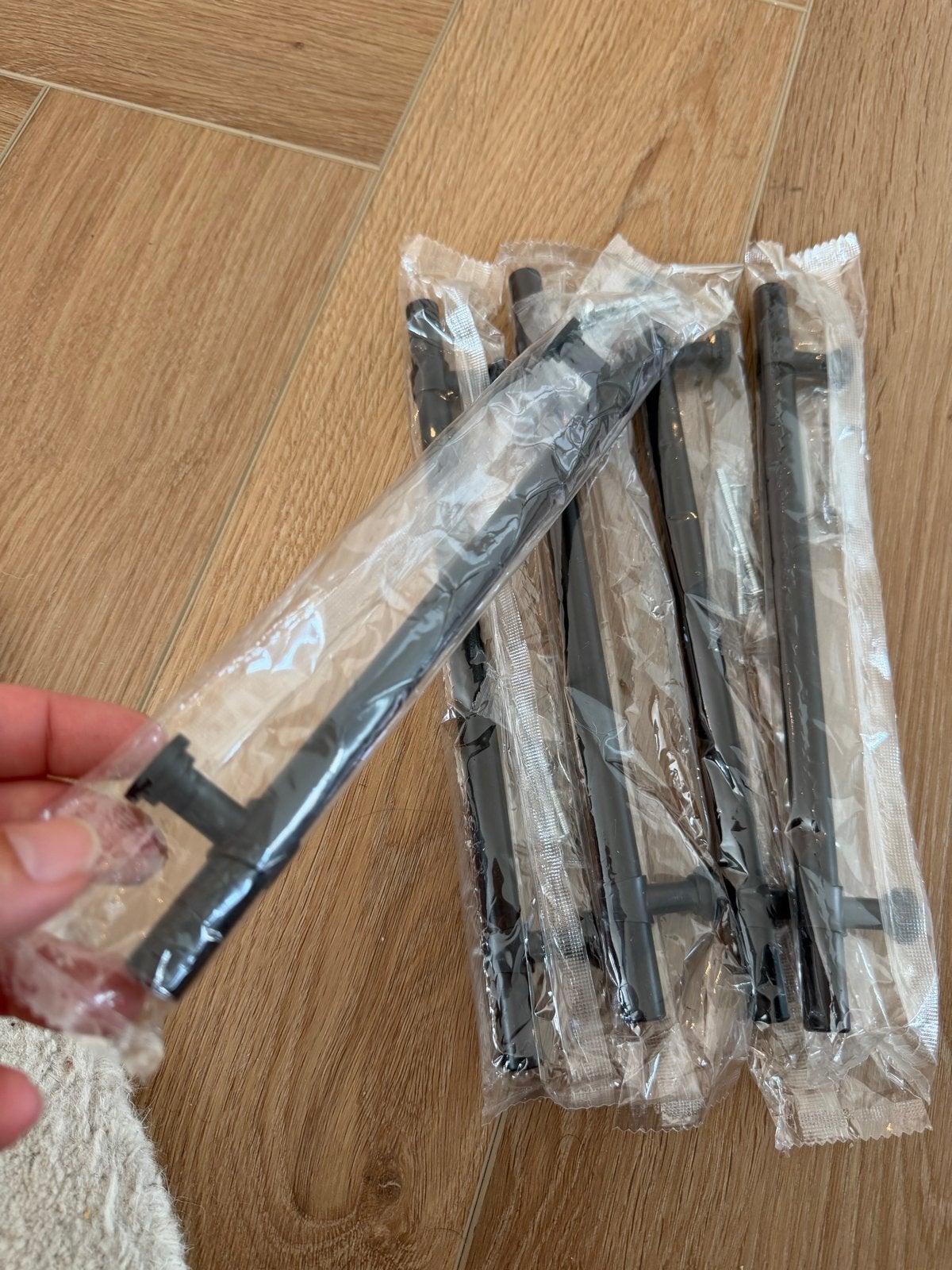 5x Zwarte RVS Handvatten 192mm - Nieuw in Verpakking, Ophalen, Nieuw