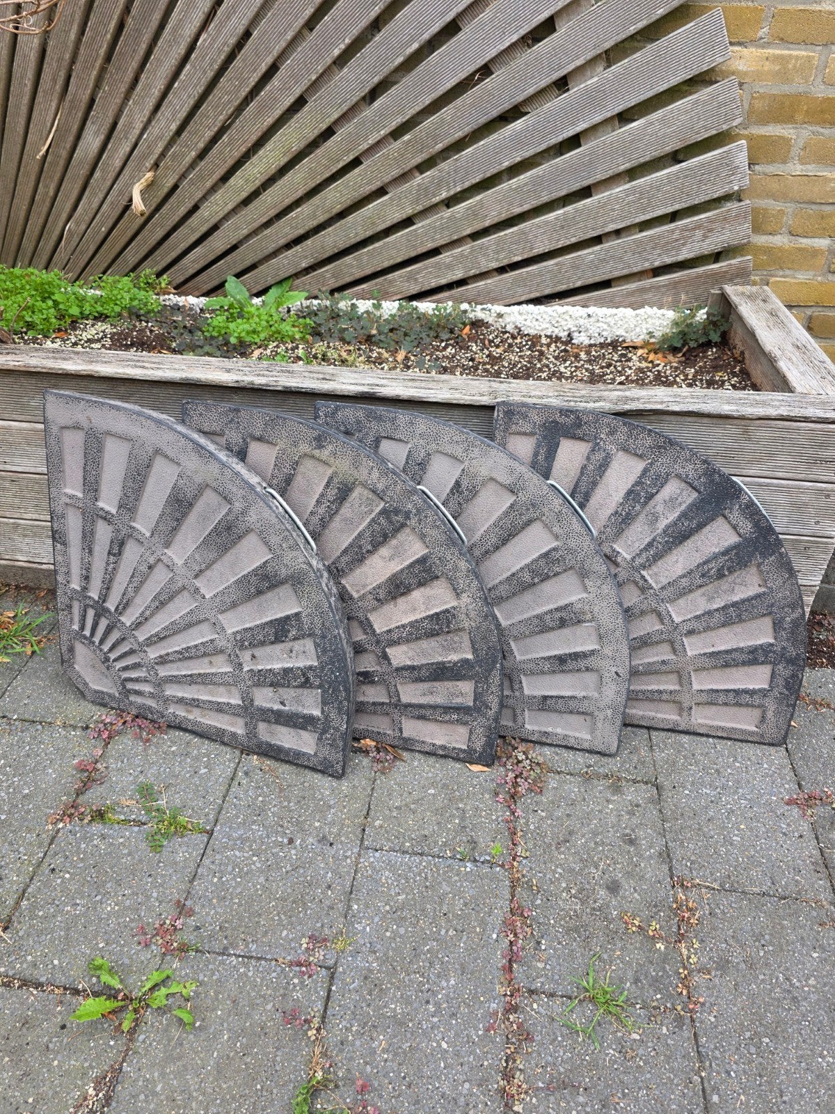 parasol gewichten, Ophalen, Beton, Terrastegels