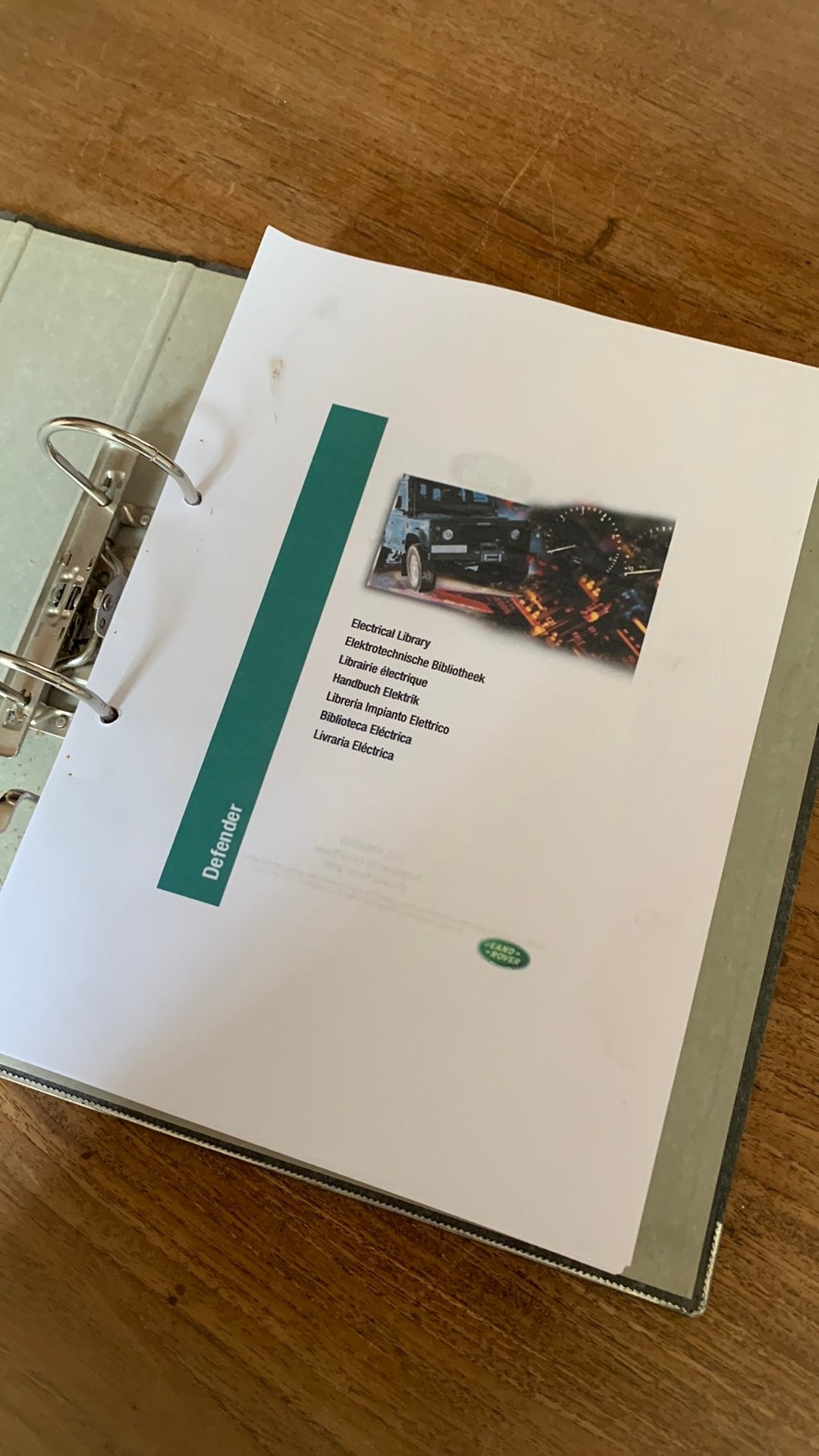 Landrover Defender Electrical Library LRL0389ENG, Ophalen of Verzenden