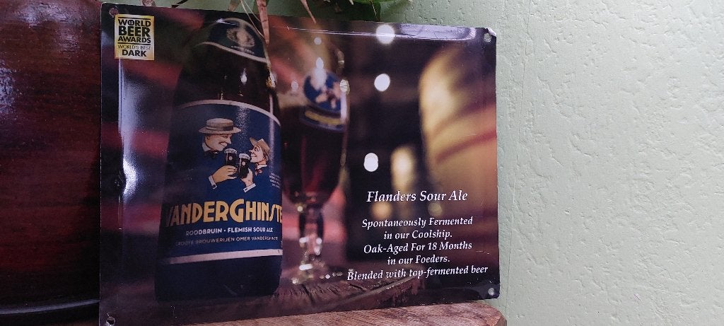 Zeldzaam reclamebord Vanderghinste bier, Ophalen of Verzenden, Zo goed als nieuw, Reclamebord, Plaat of Schild, Overige merken
