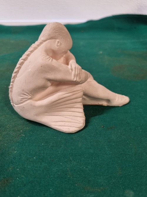 beeld meisje ballet steen vintage, Ophalen of Verzenden