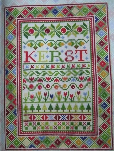 Borduurpatroon  Kerst merklap   nr 8343, Verzenden, Nieuw, Handborduren, Patroon