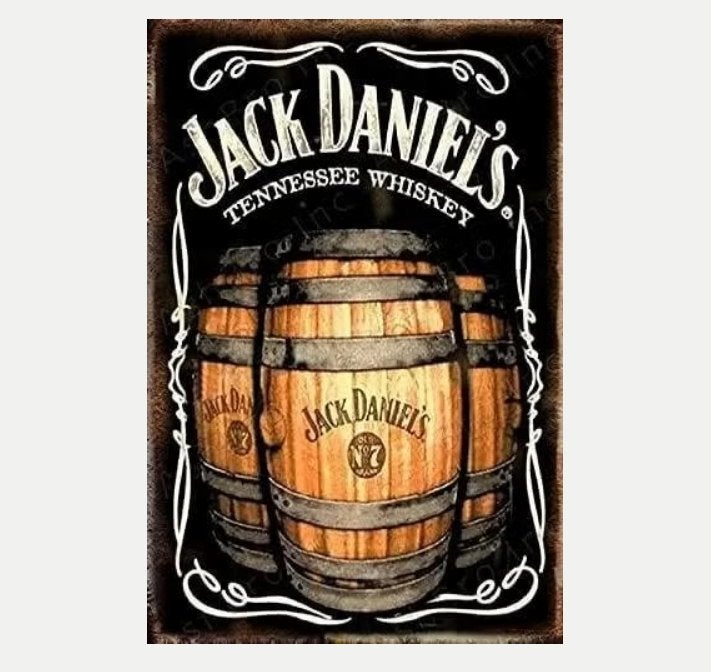 Vintage metalen bordje Jack Daniels (30x20cm), Ophalen of Verzenden, Nieuw, Reclamebord