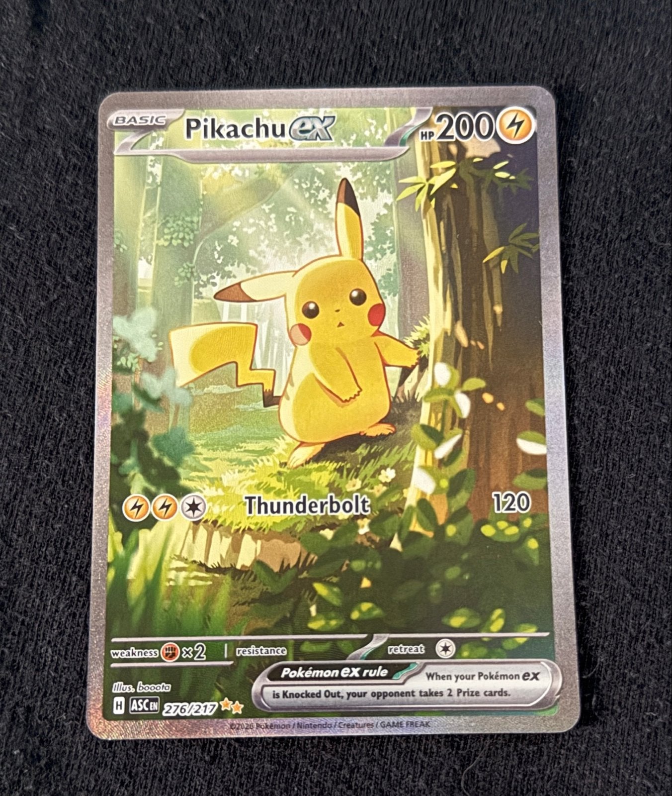 Pikachu EX 276/217 Full Art - Pokémon Kaart, Hobby en Vrije tijd, Verzamelkaartspellen | Pokémon, Ophalen, Nieuw, Losse kaart