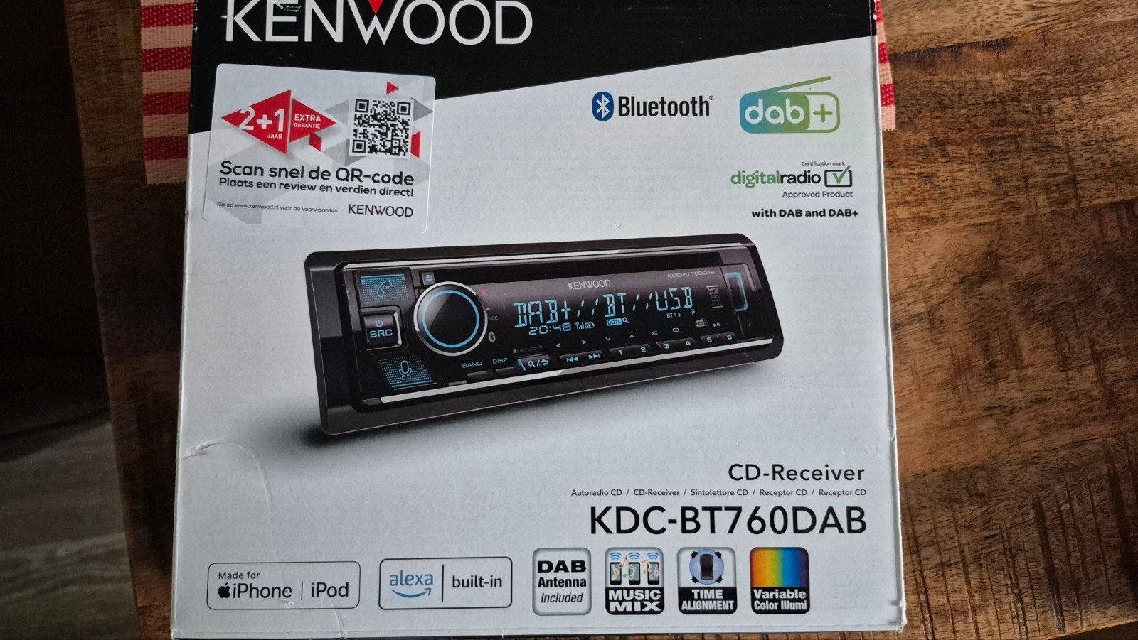 KDC-BT760DAB (auto)radio, Ophalen of Verzenden, Gebruikt