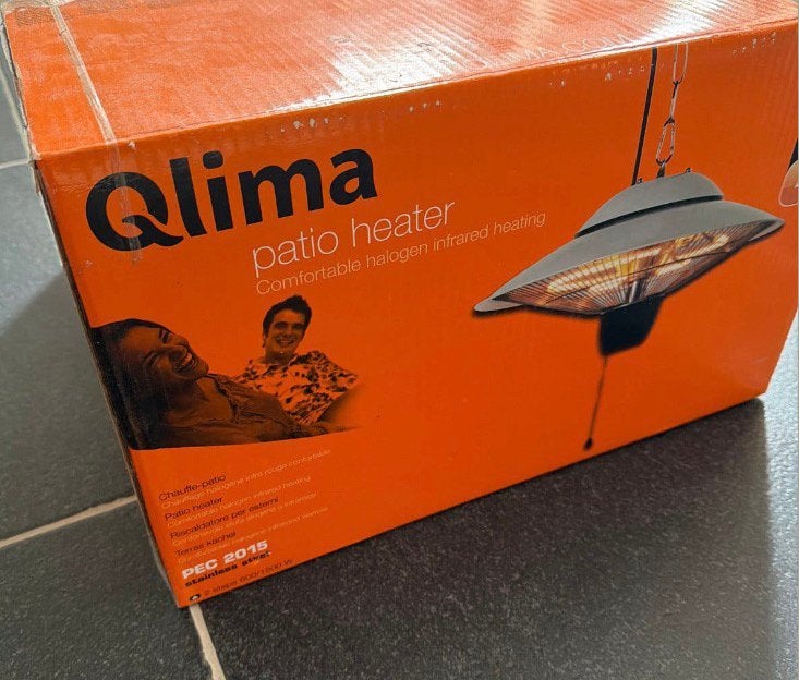 Qlima Patio Heater PEC - Comfortabele Halogeen, Ophalen of Verzenden