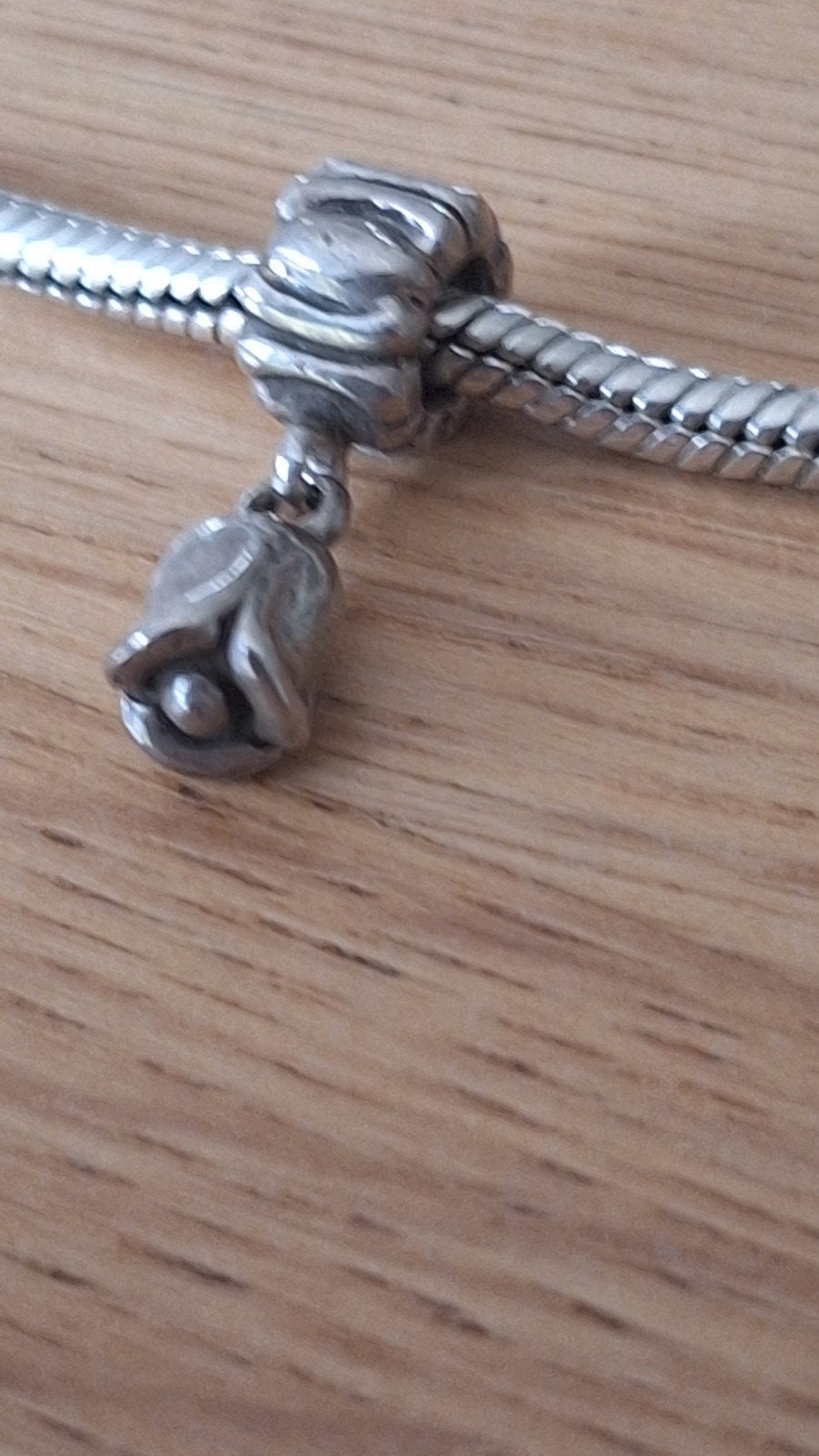 pandora zilveren bedel  tulp voor armband of ketting, Sieraden, Tassen en Uiterlijk, Ophalen of Verzenden, Gebruikt, Zilver, Pandora