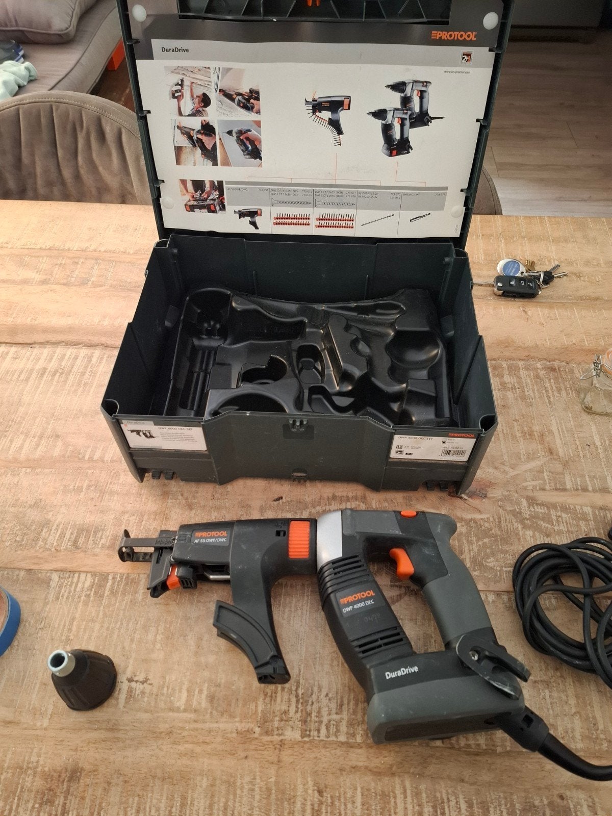 protool  dwp 4000 set  snelschroefmachine  gips, Ophalen of Verzenden, Zo goed als nieuw