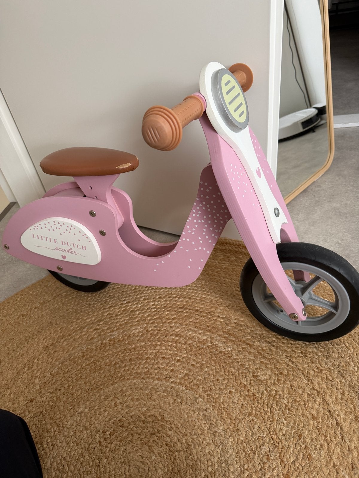 Little Dutch Houten Loopscooter Roze, Ophalen, Gebruikt, Minder dan 16 inch