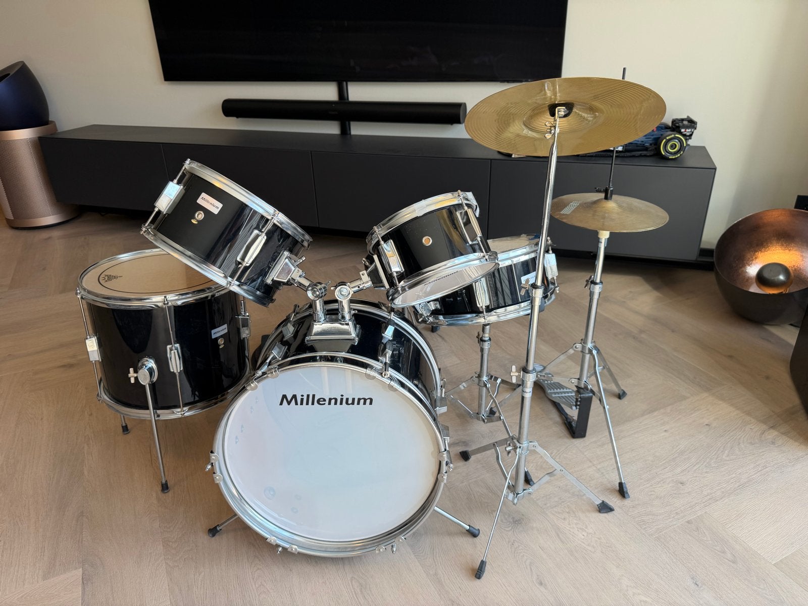 Millenium drumstel junior kids met bekkens en dempers