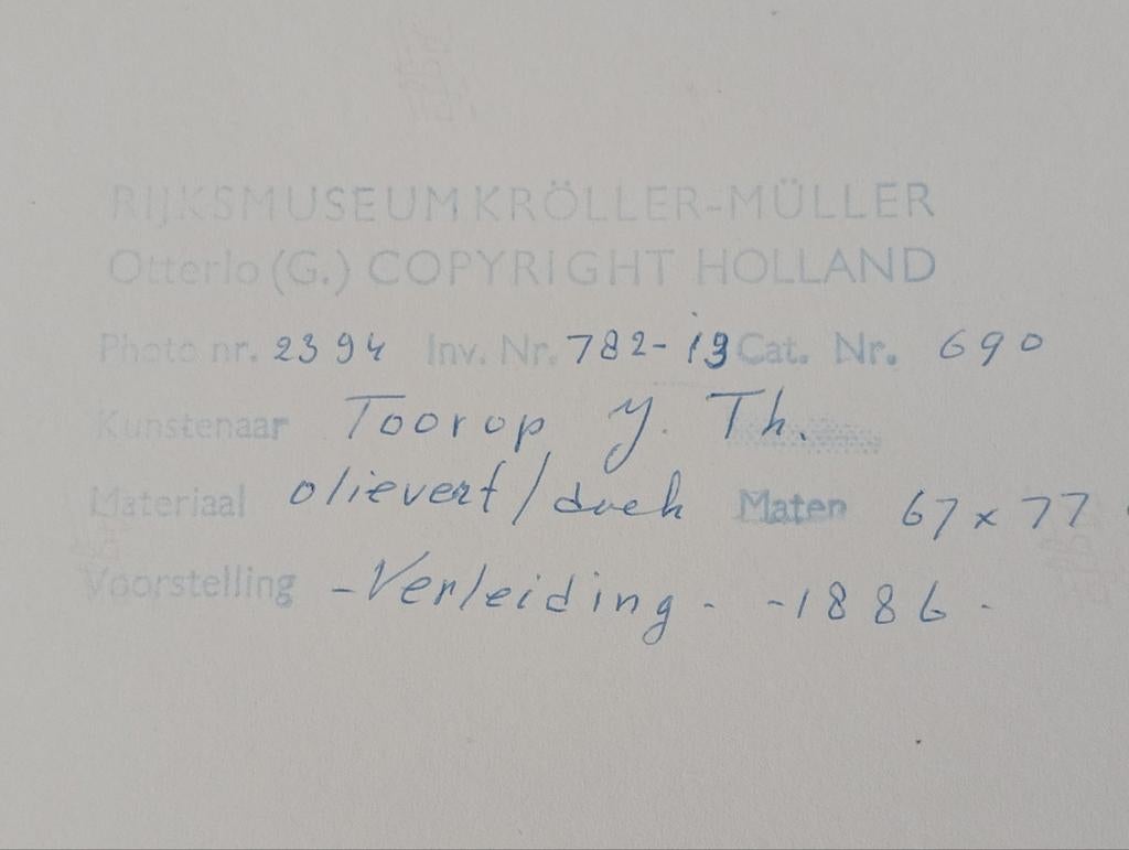 Jan Toorop 3 x zeldzame Kröller Müller Museum persfoto, Antiek en Kunst, Kunst | Tekeningen en Foto's, Verzenden