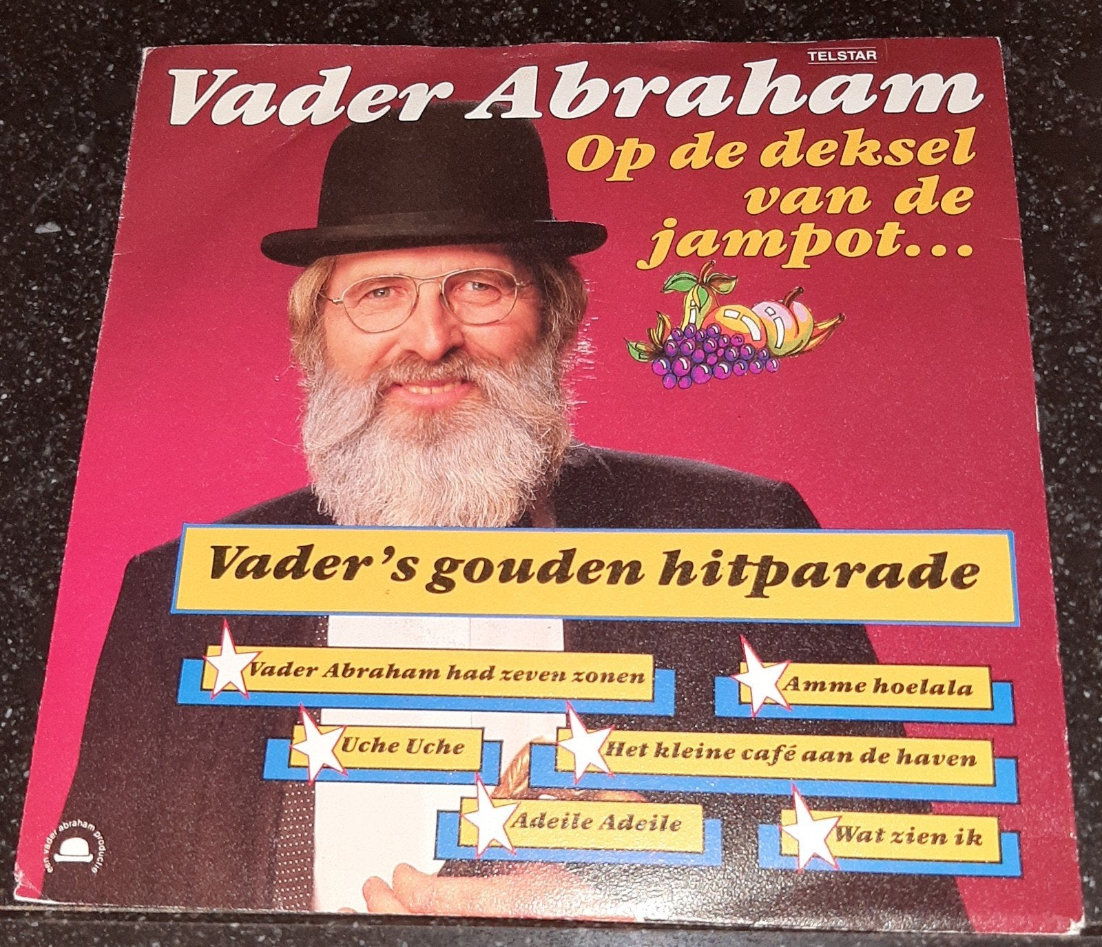 Vader Abraham op de deksel van de jampot, Ophalen of Verzenden, Zo goed als nieuw