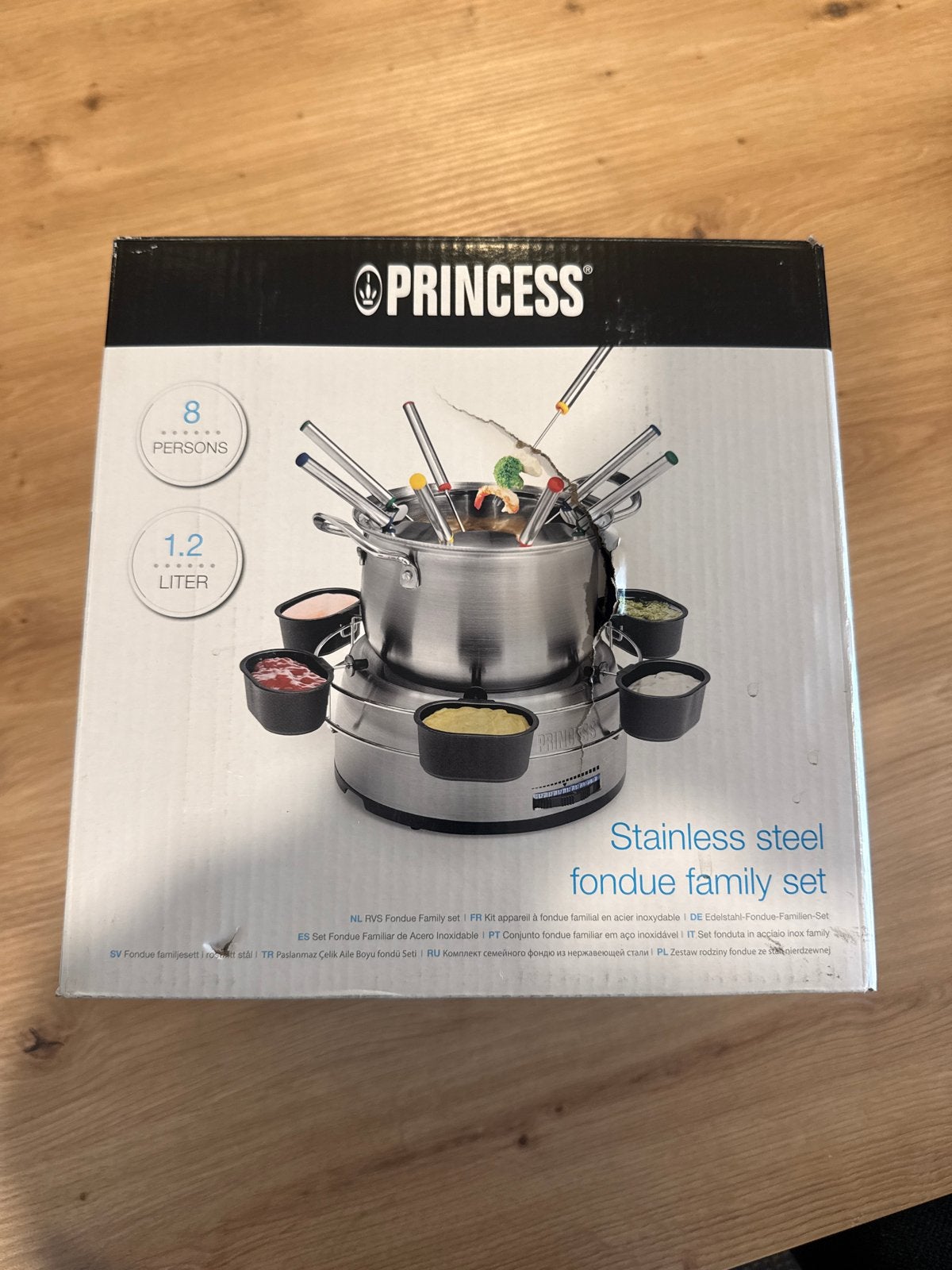 Princess RVS Fondue Family Set - 8 personen, 1.2 liter, Ophalen of Verzenden, Nieuw