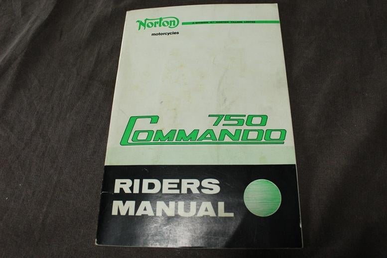 Norton 750 Commando 1972 motorcycle riders manual, Motoren, Handleidingen en Instructieboekjes, Overige merken, Ophalen of Verzenden