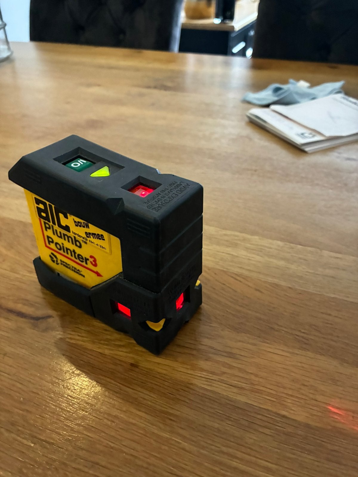 Aic Plumb Pointer 3 Laser Waterpas, Ophalen of Verzenden, Gebruikt, Licht