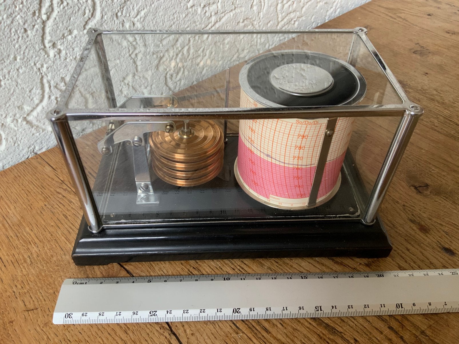 Antieke Art Deco Lufft Barograaf Barometer Weerstation, Ophalen of Verzenden, Zo goed als nieuw