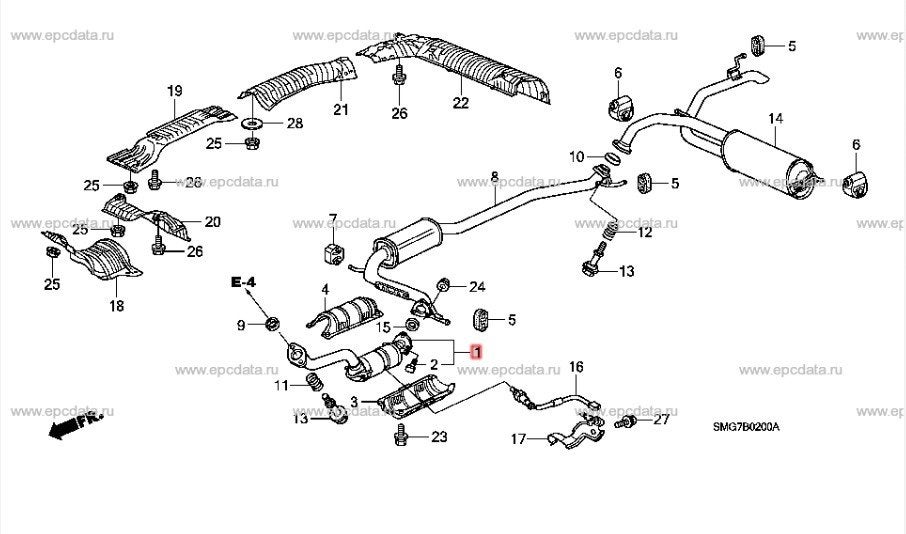 Originele gebruikte Honda Civic 1.4 katalysator 18160-RSH-E0, Ophalen of Verzenden, Gebruikt, Honda