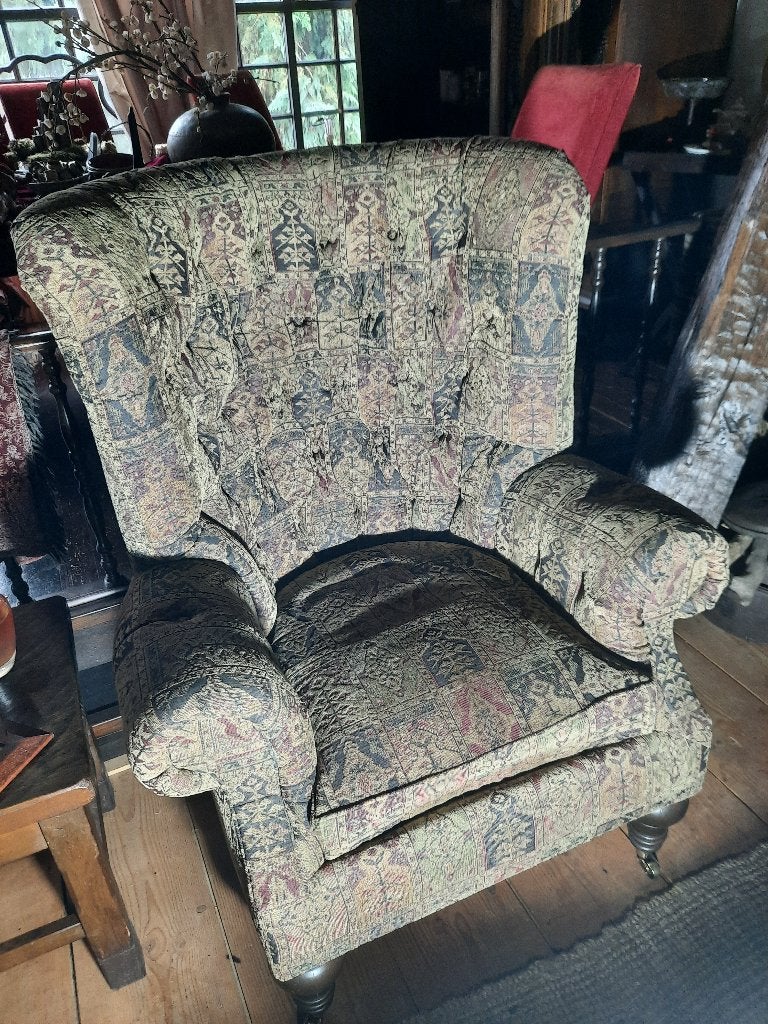 Prachtige Engelse oorfauteuil, Ophalen, Gebruikt, Overige kleuren, Victoriaanse Engelse stijl