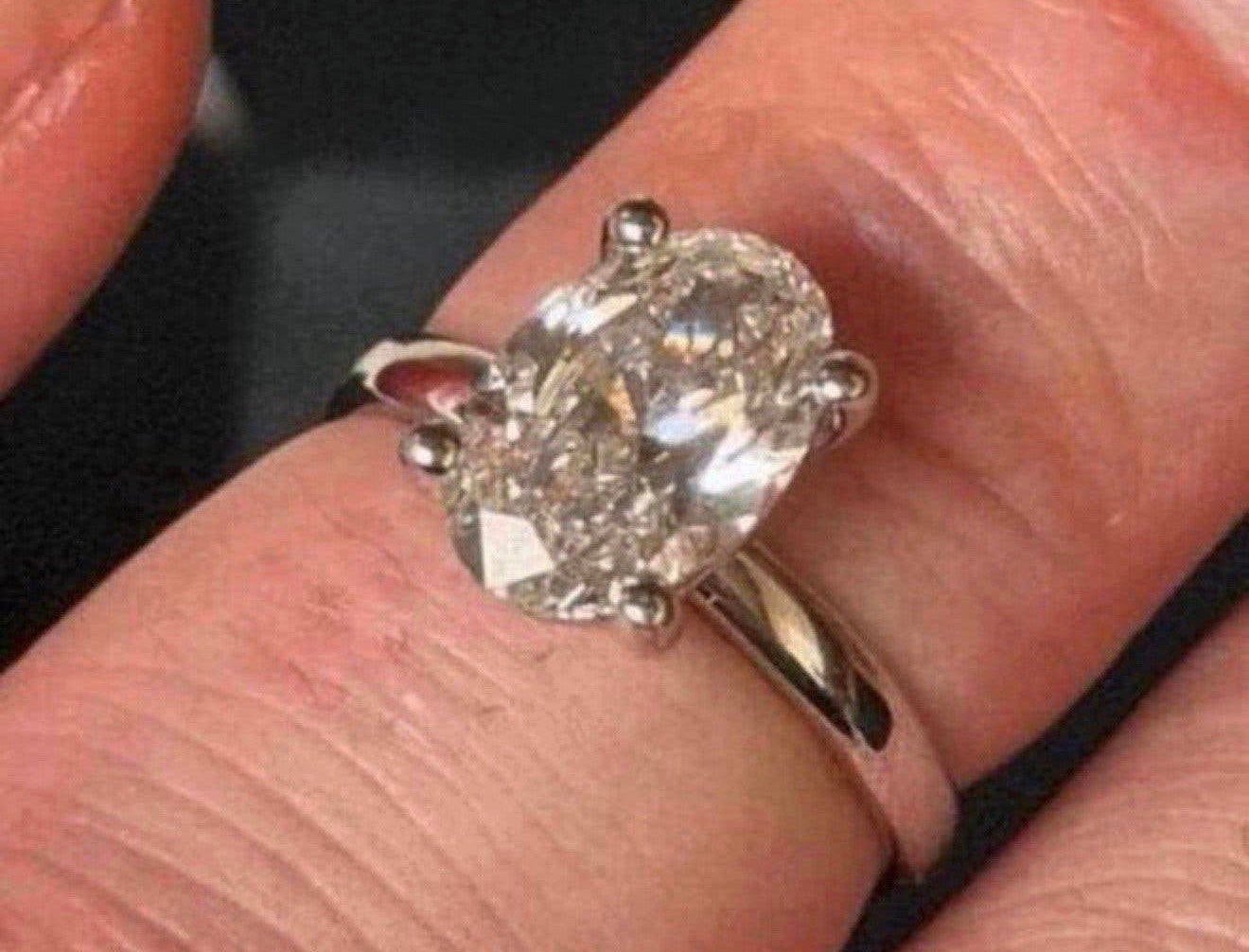 Nieuwe 14k witgouden verlovingsring met diamant van 3.08ct!, Nieuw, Ophalen of Verzenden, 17 tot 18, Met edelsteen