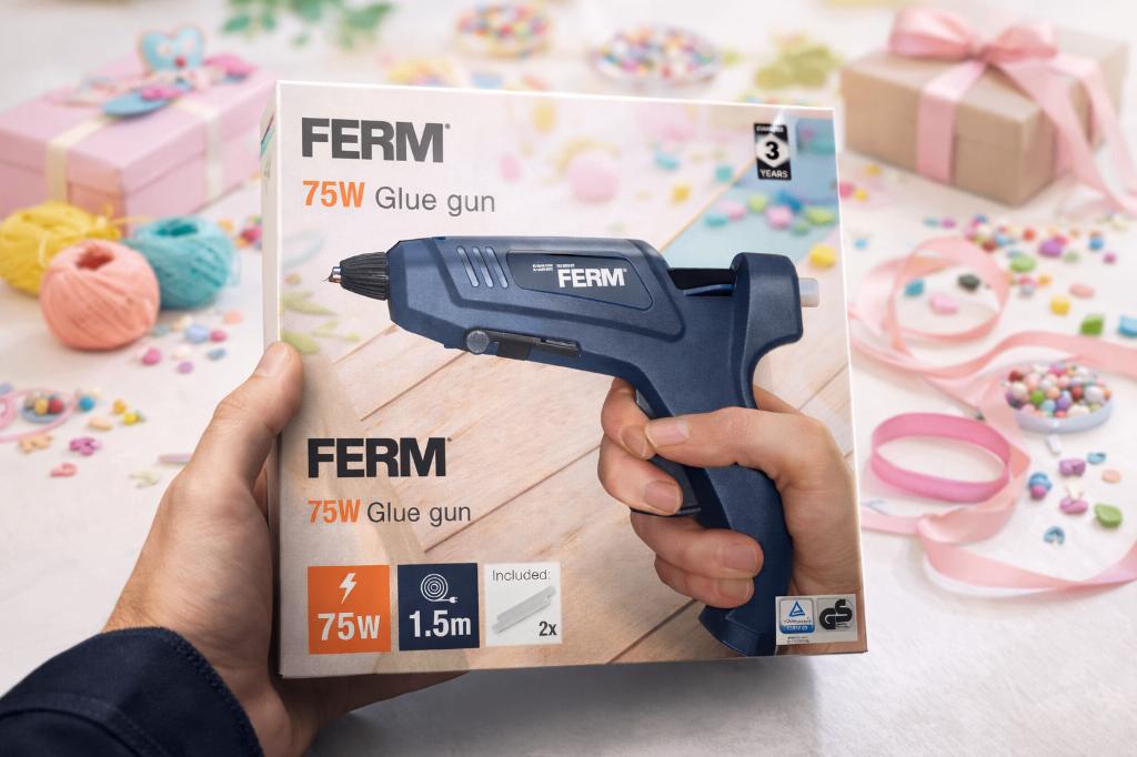 Nieuwe FERM 75W Lijmpistool, Hobby en Vrije tijd, Overige Hobby en Vrije tijd, Nieuw, Ophalen of Verzenden
