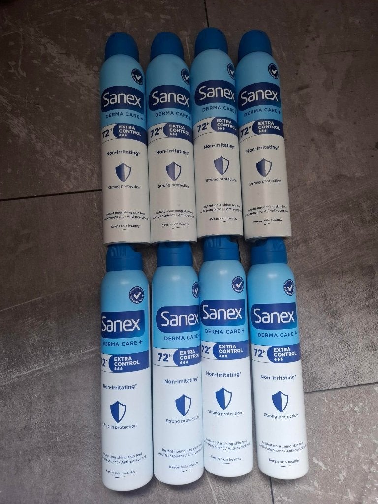 8 nieuwe Sanex Derma Care+ Extra Control deodorant, Sieraden, Tassen en Uiterlijk, Uiterlijk | Lichaamsverzorging, Ophalen of Verzenden