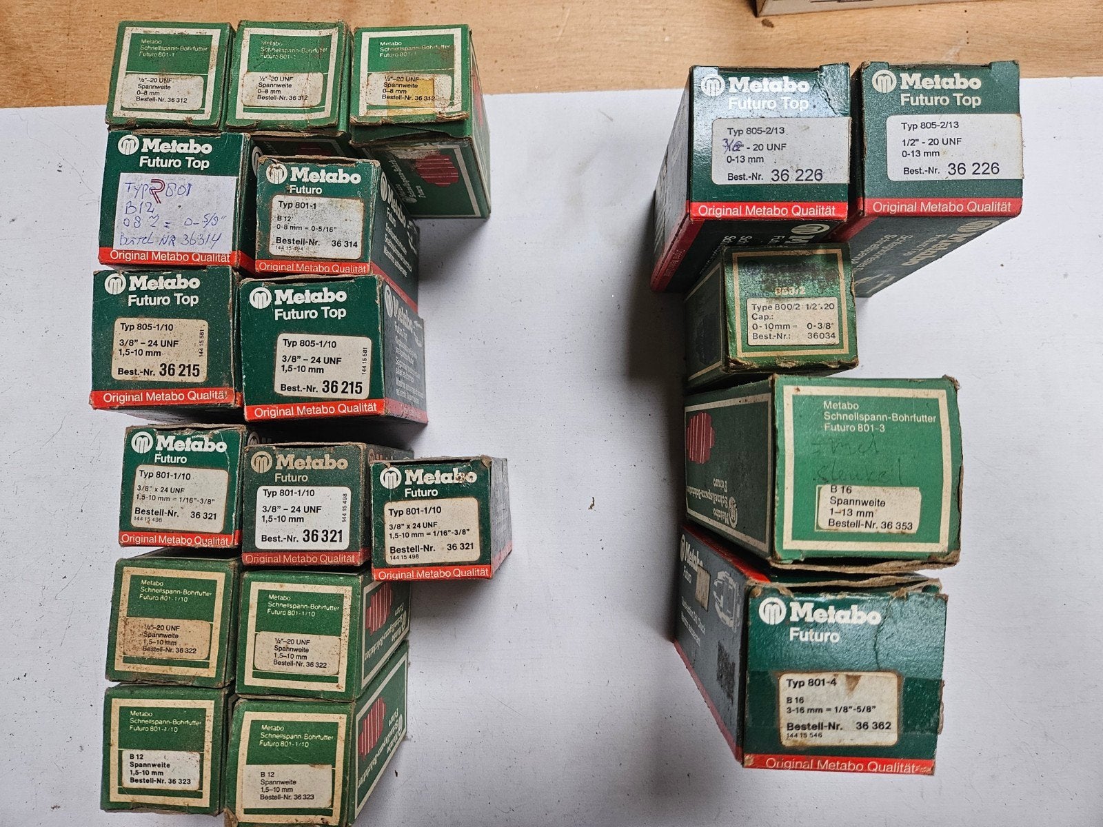 Diverse metabo snelspanboorkop, Onbekend, Ophalen of Verzenden, Zo goed als nieuw, Onbekend