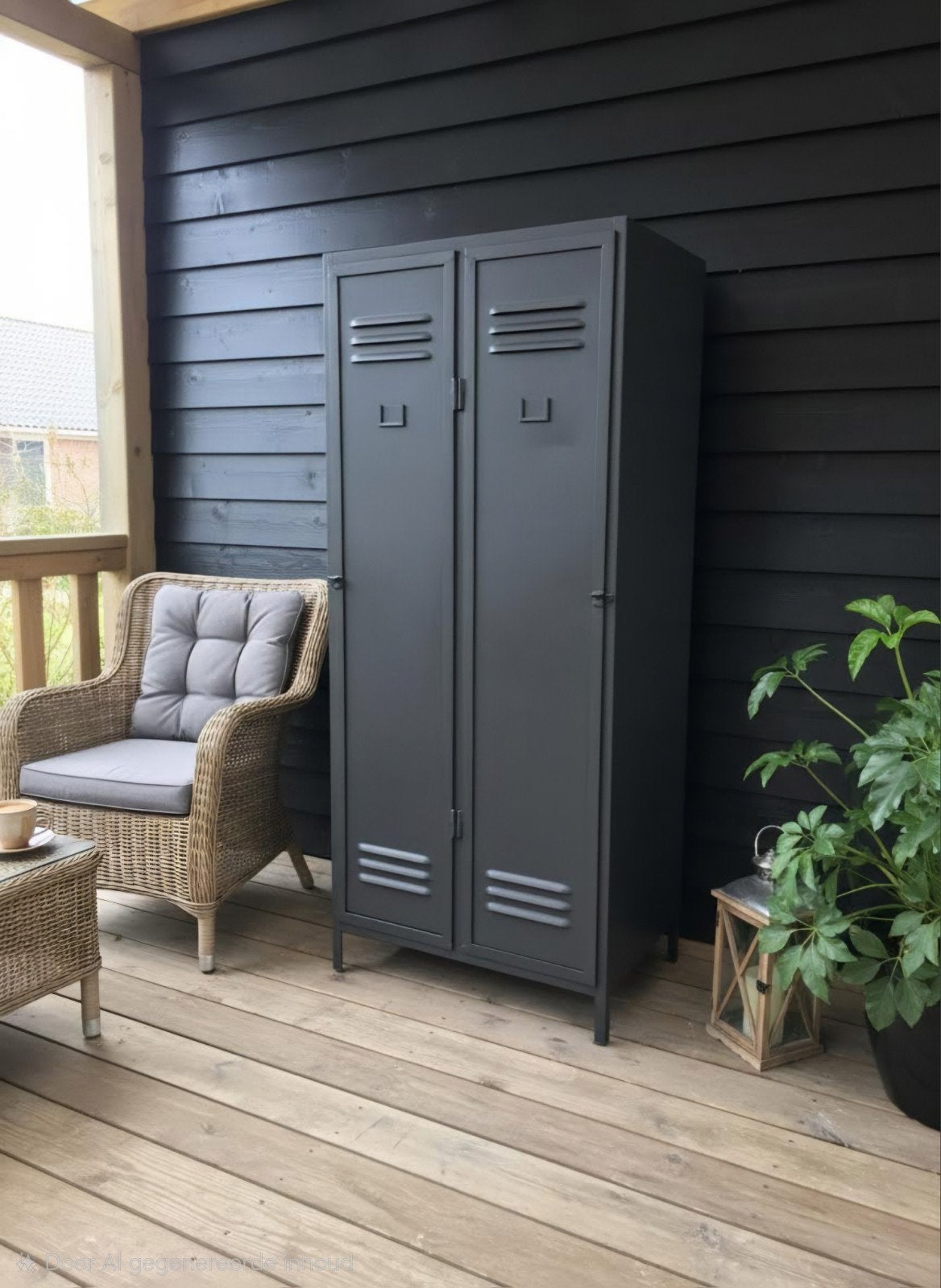 Industriële metalen locker, nieuw geschilderd (185x80x52), Huis en Inrichting, Kasten | Lockerkasten, Ophalen, Gebruikt, Industrieel