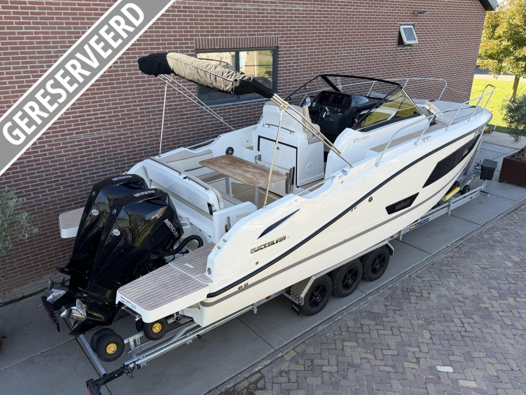 Quicksilver Activ 875 Sundeck 2× Mercury 225PK V6, 9 m, Zo goed als nieuw, 450 pk, Quicksilver