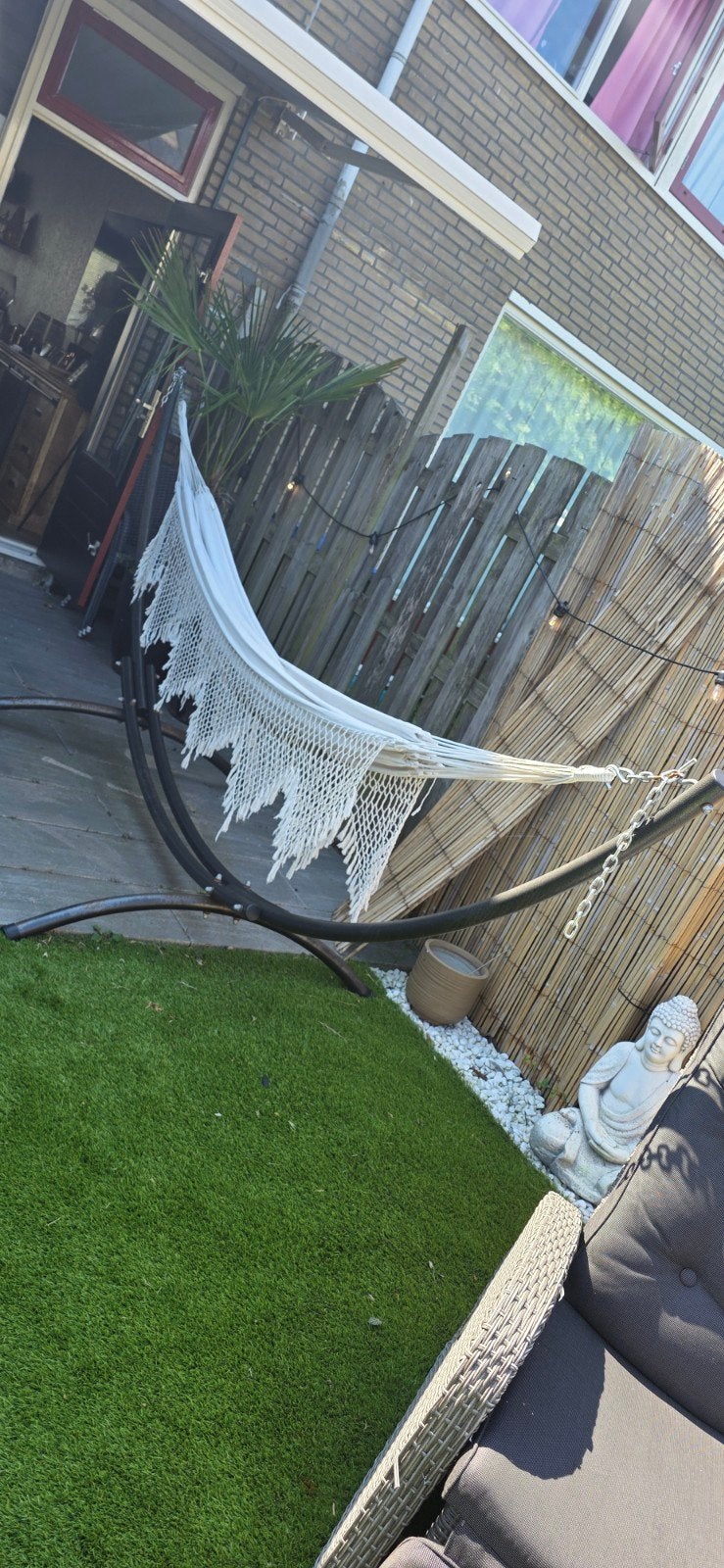 Hangmat incl zware standaard, Ophalen, Gebruikt